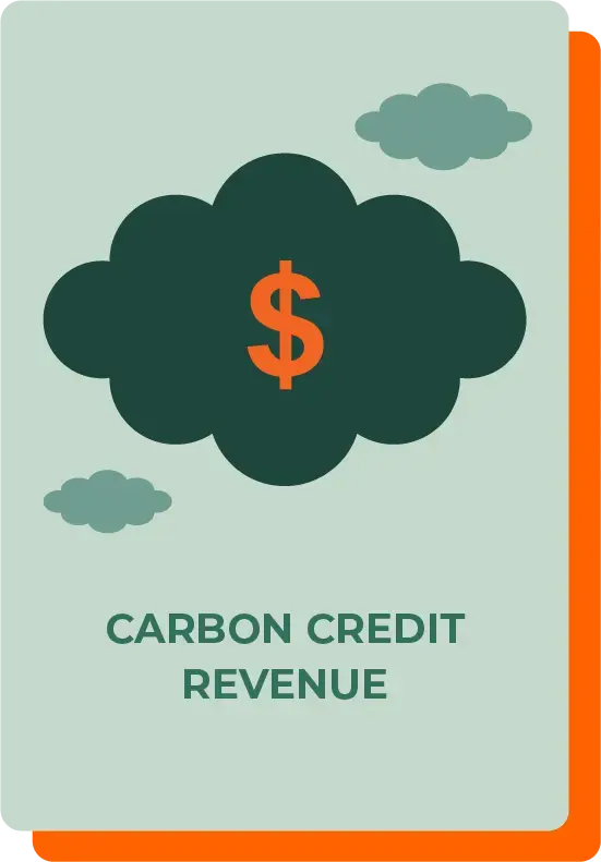 Carbon Credit Revenue Graphic